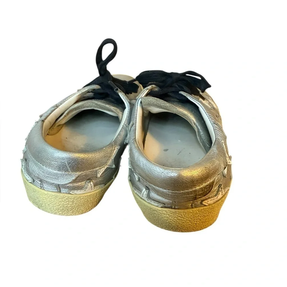 Saint Laurent Court Classic Silver Star Sneakers